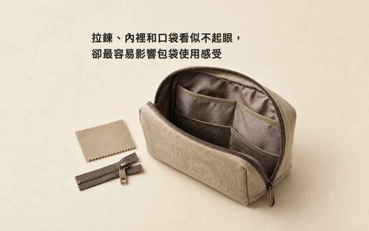 拉鍊、內裡、口袋怎麼選？包袋細節如何影響使用體驗