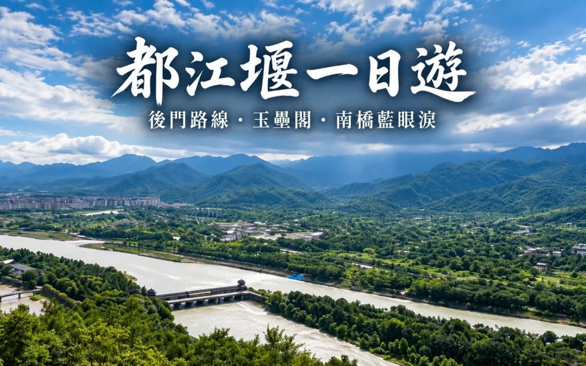 都江堰一日遊怎麼走?Trip.com後門路線與南橋藍眼淚