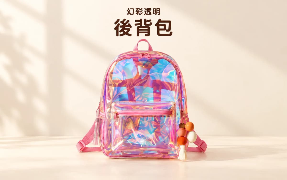 幻彩雷射透明後背包 | Holographic Transparent Backpack