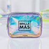 Purple Trim Iridescent Cosmetic Pouch