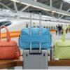 Sky Blue Puffy Travel Tote Bag