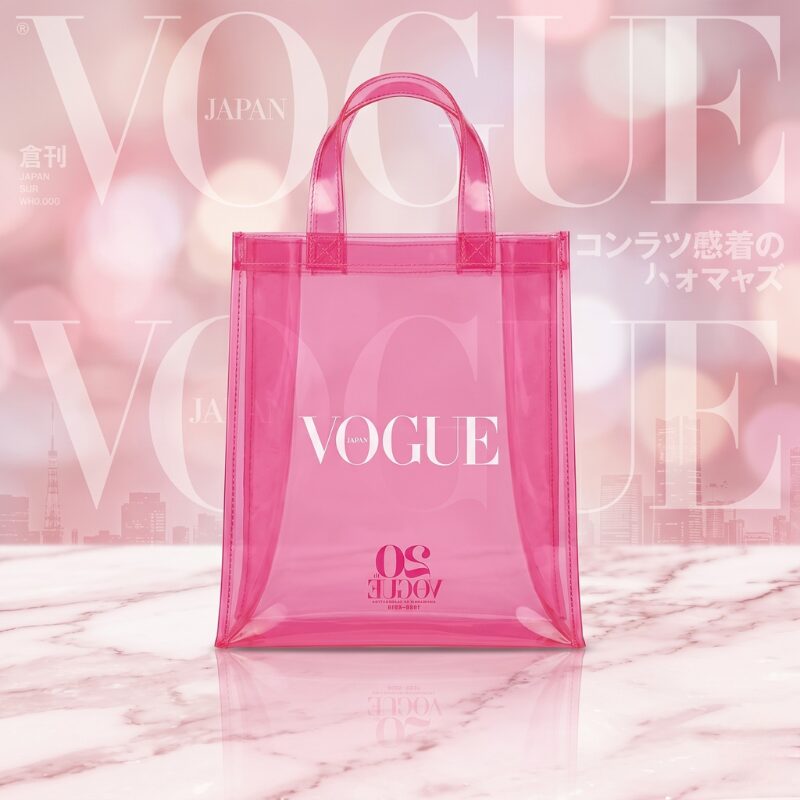 粉色透明手提袋｜Pink Clear Tote Bag