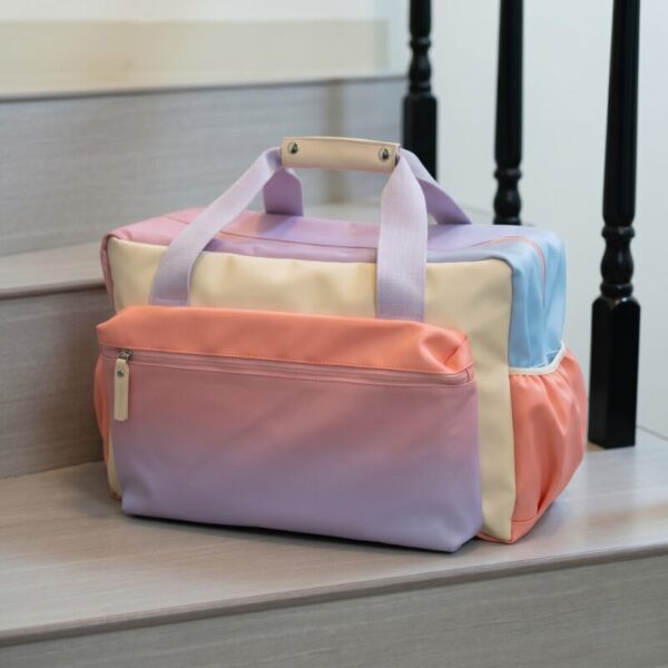 粉彩拼色輕旅袋｜Pastel Color-Block Weekender