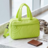 嫩綠色輕量雲朵旅行托特包｜Soft Green Puffy Travel Tote Bag
